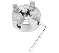 Mandril de Torno de 4 Mordazas, Z011A Accesorios de Máquina de Torneado de Mandril de Torno de Metal de Aleación de Zinc Mordaza Reversible Independiente para Mini Torno de Metal