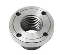 Mandril manual, mandril de torno, placa frontal de torno de madera de acero de 3", rosca de 1 pulgada x 8 TPI, panel de brida de superficie lisa