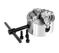 Mandril para Torno 3" K72-80 chuck de 3 pulgadas para mini lathe Autocentrante de 4 Mordazas Reversible en Acero Endurecido, 80 mm, Juego Portabrocas para Mini Torno Portabrocas
