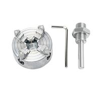Mandril para Torno, Mandril de torno Manual 4 mordazas, Mini portabrocas centrador acero con alto contenido carbono, hierro fundido autocentrante, mandíbulas(F 3 Jaws)
