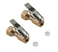 Mandriles de aire resistentes de flujo abierto que se bloquea en portabrocas de neumáticos con clip para calibradores de inflador, accesorios de compresor 1/4NPT