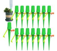 Mandriles de autoriego, 15 unidades de riego de plantas para riego uniforme por goteo, automático, a prueba de fugas, con válvula de control ajustable para plantas y árboles