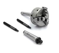 Mandriles pequeños de precisión para máquina herramienta (50 mm, 3 mandíbulas autocentrales con eje MT1 y MT2 M12 x 1)