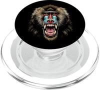 Mandrill Babuino Mono Selva Rey Vintage Safari Retrato PopSockets PopGrip para MagSafe