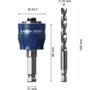 Mandrino per sistema di seghe a tazza EXPERT Power Change Plus 11 mm, punta HSS-