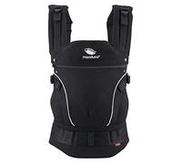 manduca First - Mochila Portabebés Ajustable (3,5-20 kg) - Portabebés Para Porteo Frontal, a la Cadera y a la Espalda - Negro noche