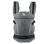 manduca First - Mochila Portabebés Ajustable (3,5-20 kg) - Portabebés Para Porteo Frontal, a la Cadera y a la Espalda - Gris oscuro