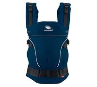 manduca FIRST Portabebes > Navy < Mochila Portabebe Ergonomica, Algodón Orgánico, Extensión de Espalda Patentada, para Recién Nacidos y Bebés de 3,5 a 20 kg (blue)