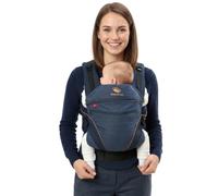 manduca Mochila Ergonomica Portabebe, Asiento Ajustable, 3 Posiciones, Algodón Orgánico, Se Adapta a Recien Nacidos y Niños Pequeños, Color Denimblue-toffee, 1 Unidad (Paquete de 1)