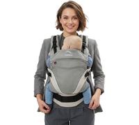 manduca Portabebés XT: portabebés todo en uno para recién nacidos a partir de 3,5 kg y niños pequeños de hasta 20 kg, portabebés ergonómico con puente ajustable, talla única, gris-blanco