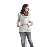 manduca SLING Fular Portabebes > SoftCheck grey < Bandolera elástica/Fular Porta-Bebé con Certificado GOTS, Algodón Orgánico, para recién nacidos y niños pequeños (3,5-15kg)
