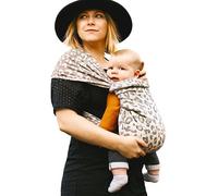 manduca Twist - Mochila Fular Portabebés - Con Correa de Ajuste Suave - Para Bebés Desde Recién Nacido y Niños Hasta los 15 Kg - Algodón Ecológico - Leo