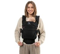 Manduca XT Baby Carrier - Portabebe, asiento ajustable, se extiende desde recién nacidos hasta niños - Portabebé con 3 opciones de porta-Monocromo Obsidiana