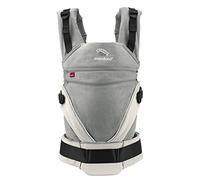 manduca XT - Mochila Portabebés Expandible - Para Bebés desde Recién Nacido y Niños Pequeños - Algodón Orgánico - Para Porteo Frontal, a la Cadera y a la Espalda - Gris-blanco