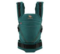 manduca XT - Mochila Portabebés Expandible - Para Bebés desde Recién Nacido y Niños Pequeños - Algodón Orgánico - Para Porteo Frontal, a la Cadera y a la Espalda - Denimteal-toffee
