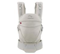 manduca XT Portabebe > Monochrome Cloud < Mochila Ergonomica Portabebe, Asiento Ajustable, 3 Posiciones, Algodón Orgánico, se Adapta a Recien Nacidos y Ninos Pequenos, gray-beige