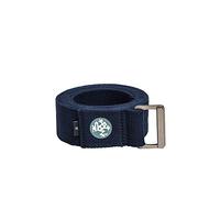 Manduka Align Correa de Yoga de algodón Ligero, Seguro, Soporte Antideslizante, 4,45 cm de Ancho x 305 cm, Azul Medianoche