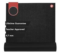 Manduka PRO Lite - Esterilla de yoga ligera para mujeres y hombres, antideslizante, cojín para apoyo y estabilidad de las articulaciones, 4,7 mm de grosor, 200 cm, negro, 200 cm x 61 cm