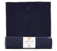 Manduka Yogitoes - Toalla de Yoga con Puntos de Agarre de Goma, Parte Inferior Antideslizante, Toalla de Fitness de Secado rápido para Yoga Caliente, Pilates, Ejercicio, 79 Pulgadas, Medianoche