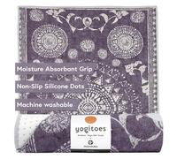 Manduka Yogitoes Toalla para Esterilla de Yoga, Ligera, Microfibra de Secado rápido, tecnología Antideslizante, Uso en Yoga Caliente, Vinyasa y Power, 180 cm, Morado Geija