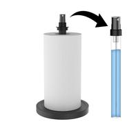 Manduoye Soporte 2 en 1 para Toallas de Papel con Botella de Spray, Soporte para Toallas de Papel con una Sola Mano con Base Antideslizante con Peso, Soporte para Toallas de Papel para encimera de