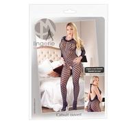 Mandy Mystery Ropa interior erótica de cuero y látex para mujer KOMBINEZON CATSUIT RUFFLES S-L