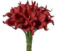 Mandy's 20 flores artificiales de lirio de cala de seda de 13.5 pulgadas para el día de la madre, Pascua, hogar, cocina, boda, Acción de Gracias, Año Nuevo, primavera