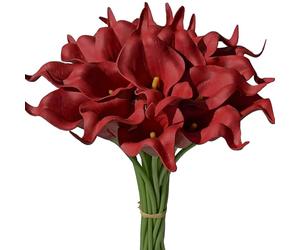 Mandy's 20 flores artificiales de lirio de cala de seda de 13.5 pulgadas para el día de la madre, Pascua, hogar, cocina, boda, Acción de Gracias, Año Nuevo, primavera