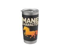 Mane Character Horse Trainer - Diseño entusiasta Vaso térmico de acero inoxidable de doble pared