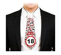 MaNeaz decoracion 18 cumpleaños atar Regalo de cumpleaños número 18 Corbata roja y blanca Un regalo de cumpleaños con mucho humor