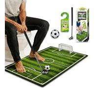 MaNeaz Set de regalo de golf de inodoro Golf Game Set para Inodoro Divertido mini golf para hombres con alfombrilla de putt para Hombres Minigolf Juguete de Regalos Fanático del fútbol