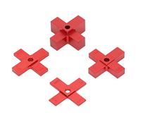 Manedero de altura cruzada de madera 4 PCS Aleación de aluminio CNC Mecanizado Bloques de configuración de medición precisa para sierra de mesa de recortadores Rojo
