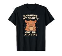 Manejando mi ansiedad Un sorbo a la Vez Arte Kawaii Camiseta