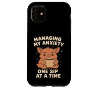 Manejando mi ansiedad Un sorbo a la Vez Arte Kawaii Carcasa para iPhone 11