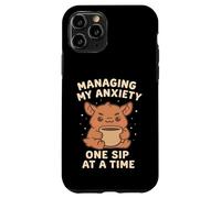 Manejando mi ansiedad Un sorbo a la Vez Arte Kawaii Carcasa para iPhone 11 Pro