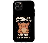 Manejando mi ansiedad Un sorbo a la Vez Arte Kawaii Carcasa para iPhone 11 Pro MAX