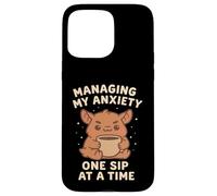 Manejando mi ansiedad Un sorbo a la Vez Arte Kawaii Carcasa para iPhone 15 Pro MAX
