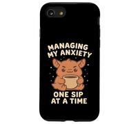 Manejando mi ansiedad Un sorbo a la Vez Arte Kawaii Carcasa para iPhone SE (2020) / 7/8