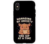 Manejando mi ansiedad Un sorbo a la Vez Arte Kawaii Carcasa para iPhone X/XS