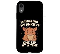 Manejando mi ansiedad Un sorbo a la Vez Arte Kawaii Carcasa para iPhone XR