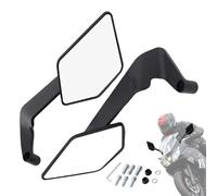 Manejo de espejos de motocicleta: vista trasera ancha ajustable, conjunto de reflector anti -glaseado giratorio | Accesorio de visión de ángulo expandido, kit de espejo resistente a los rasguños