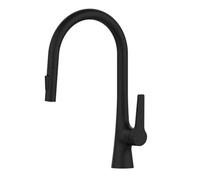 Manejo de Tres Funciones de latón de Tres Funciones de Agua fría y Caliente Crane de encimeras de Cocina montado en la Mezcla de Grifo de la batería (Negro)