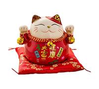 Maneki Neko - Alcancía de gato de la buena suerte, adorno de fortuna kawaii saludable