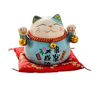 Maneki Neko - Alcancía de gato de la buena suerte, adorno de la fortuna Kawaii Causa
