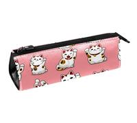 Maneki Neko Cats - Estuche para bolígrafos, artículos de papelería, lápices, cosméticos, bolsa compacta con cremallera