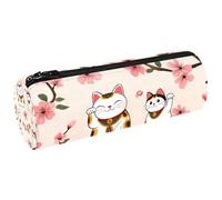 Maneki Neko - Estuche para lápices, monedero, cosméticos, maquillaje, papelería, escuela, oficina, almacenamiento