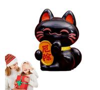 Maneki Neko Figura - Cat Statue, Ceramic Prosperity Charm | Pequeño Gato de la con Gesto de Pata, Oficinas Lindas de Oficina para la decoración del Hogar Presenta el AFF