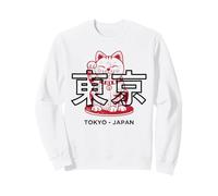 Maneki Neko Gato japonés de la Suerte Anime Kanji Tokyo Sudadera