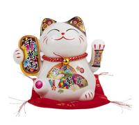 Maneki Neko japonés - Suerte Y Felicidad - Altura 16 cm - Brazo móvil