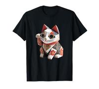 Maneki Neko Origami Gato Suerte Cultura Japonesa Kawaii Camiseta